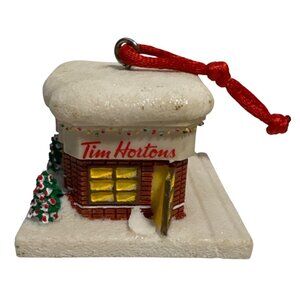 Tim Hortons Christmas Ornament Snowy Building With Red String